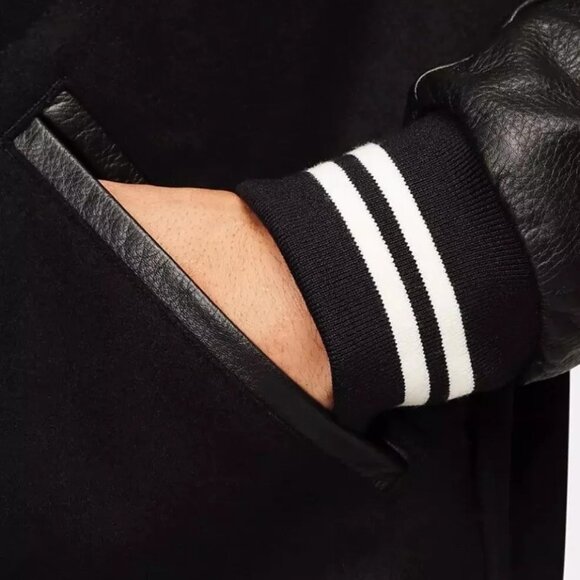 Nike Authentics Leather Varsity Jacket - Picture 13 of 13